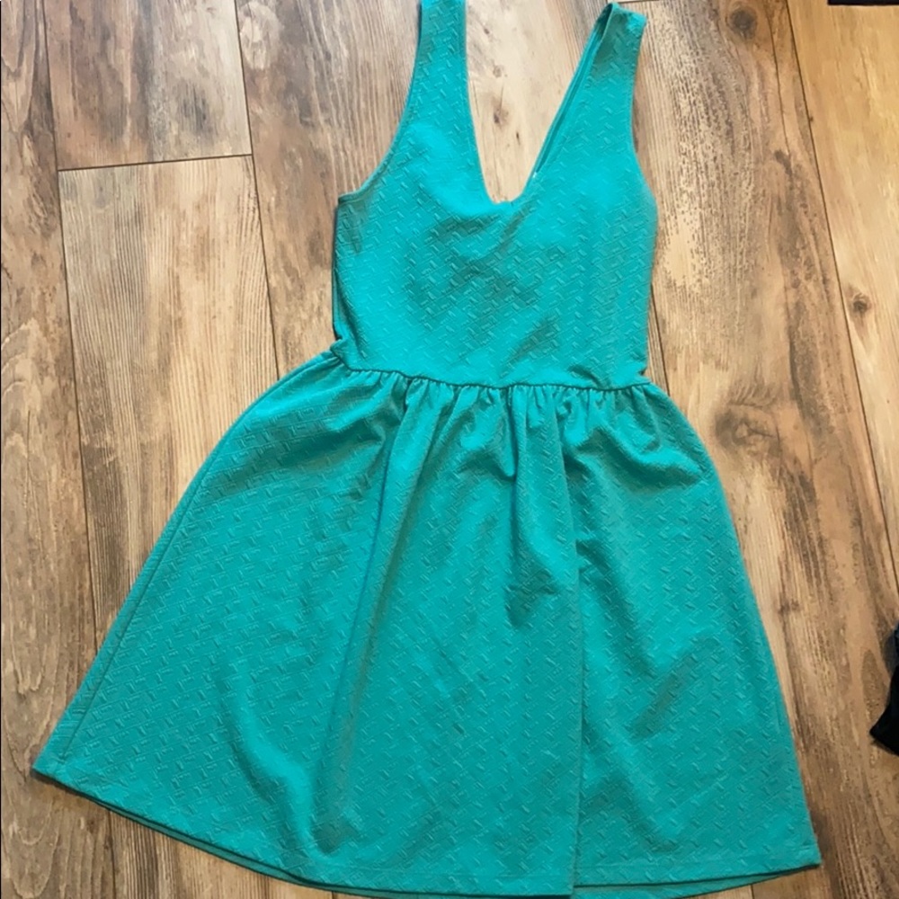 Green/Blue Skater dress